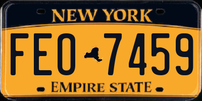 NY license plate FEO7459