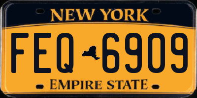 NY license plate FEQ6909