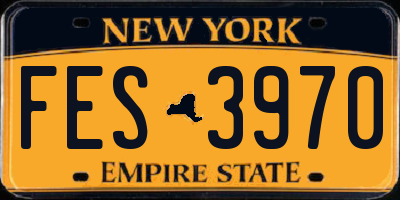 NY license plate FES3970