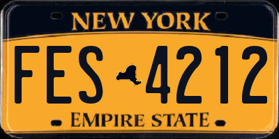 NY license plate FES4212
