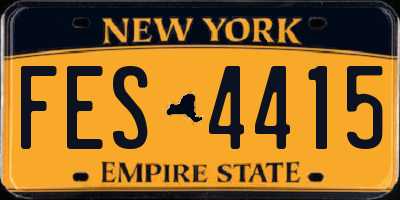 NY license plate FES4415