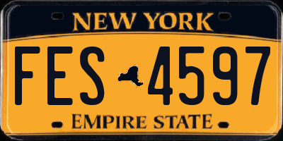 NY license plate FES4597