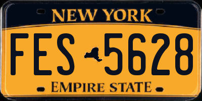 NY license plate FES5628