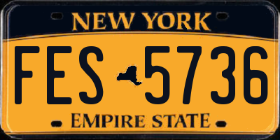 NY license plate FES5736