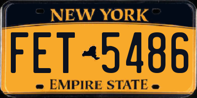 NY license plate FET5486