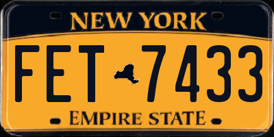 NY license plate FET7433