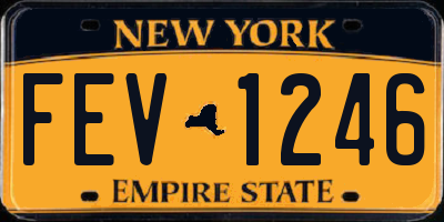 NY license plate FEV1246