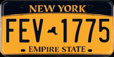 NY license plate FEV1775