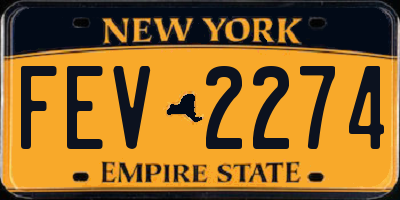 NY license plate FEV2274