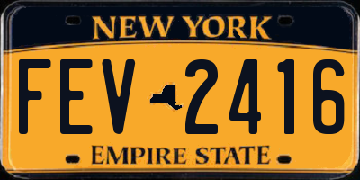 NY license plate FEV2416