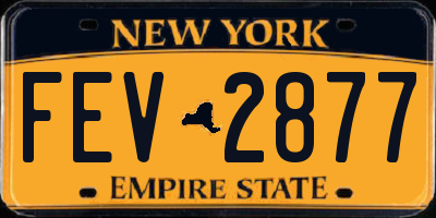 NY license plate FEV2877