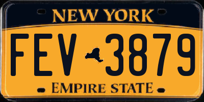 NY license plate FEV3879