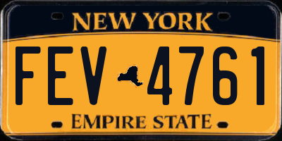 NY license plate FEV4761