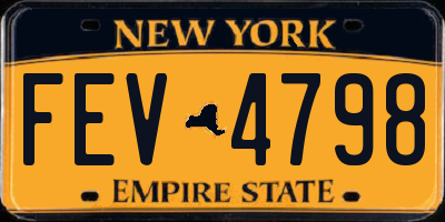 NY license plate FEV4798