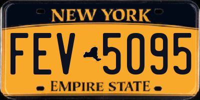 NY license plate FEV5095