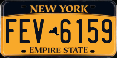 NY license plate FEV6159