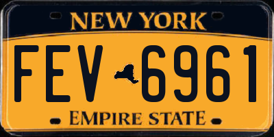 NY license plate FEV6961