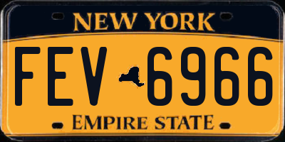 NY license plate FEV6966