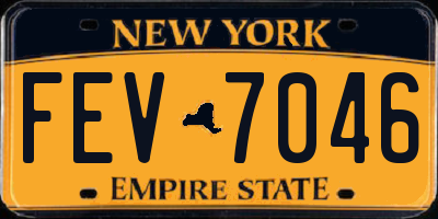 NY license plate FEV7046