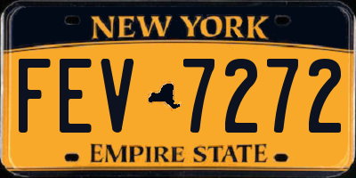 NY license plate FEV7272