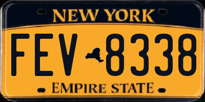NY license plate FEV8338