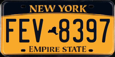 NY license plate FEV8397