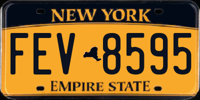 NY license plate FEV8595
