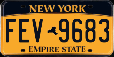 NY license plate FEV9683