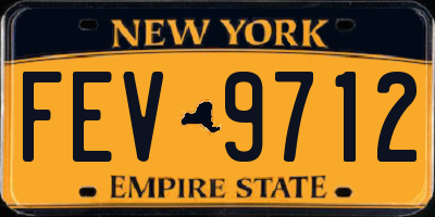 NY license plate FEV9712