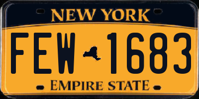 NY license plate FEW1683