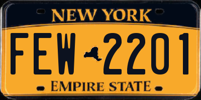 NY license plate FEW2201