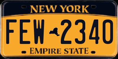NY license plate FEW2340