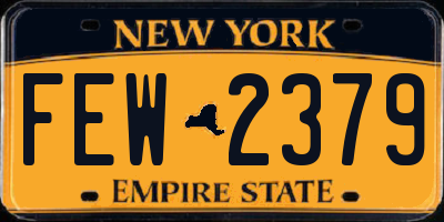 NY license plate FEW2379
