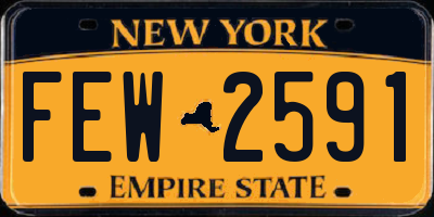 NY license plate FEW2591