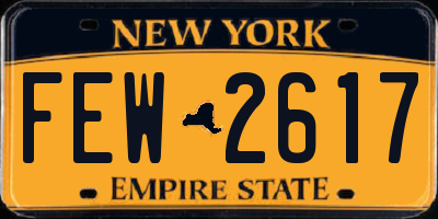 NY license plate FEW2617