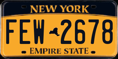 NY license plate FEW2678