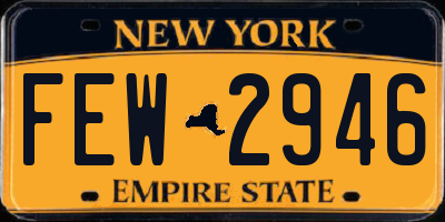 NY license plate FEW2946