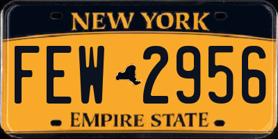 NY license plate FEW2956