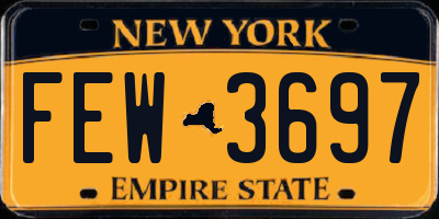 NY license plate FEW3697