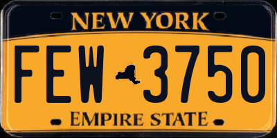 NY license plate FEW3750