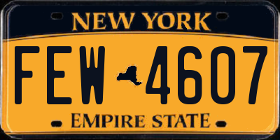 NY license plate FEW4607