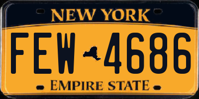NY license plate FEW4686