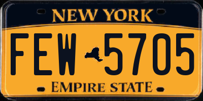 NY license plate FEW5705