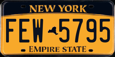 NY license plate FEW5795