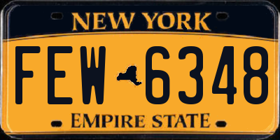 NY license plate FEW6348