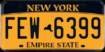 NY license plate FEW6399