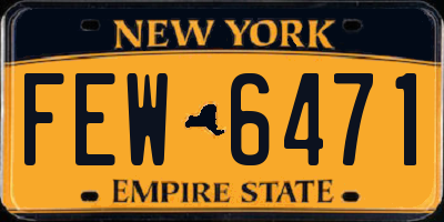 NY license plate FEW6471