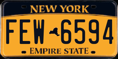 NY license plate FEW6594