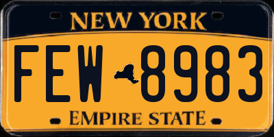 NY license plate FEW8983