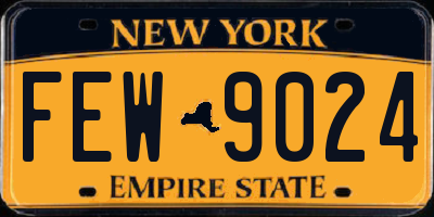 NY license plate FEW9024